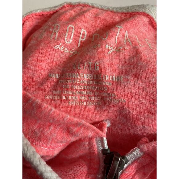 Aeropostale Orange Lightweight Zip-Up Hoodie Front Zipper JR. Womens Size XL - Picture 6 of 7